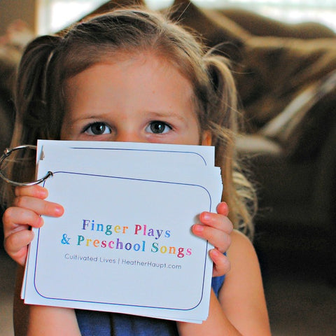 Preschool Finger Play and Song Cards